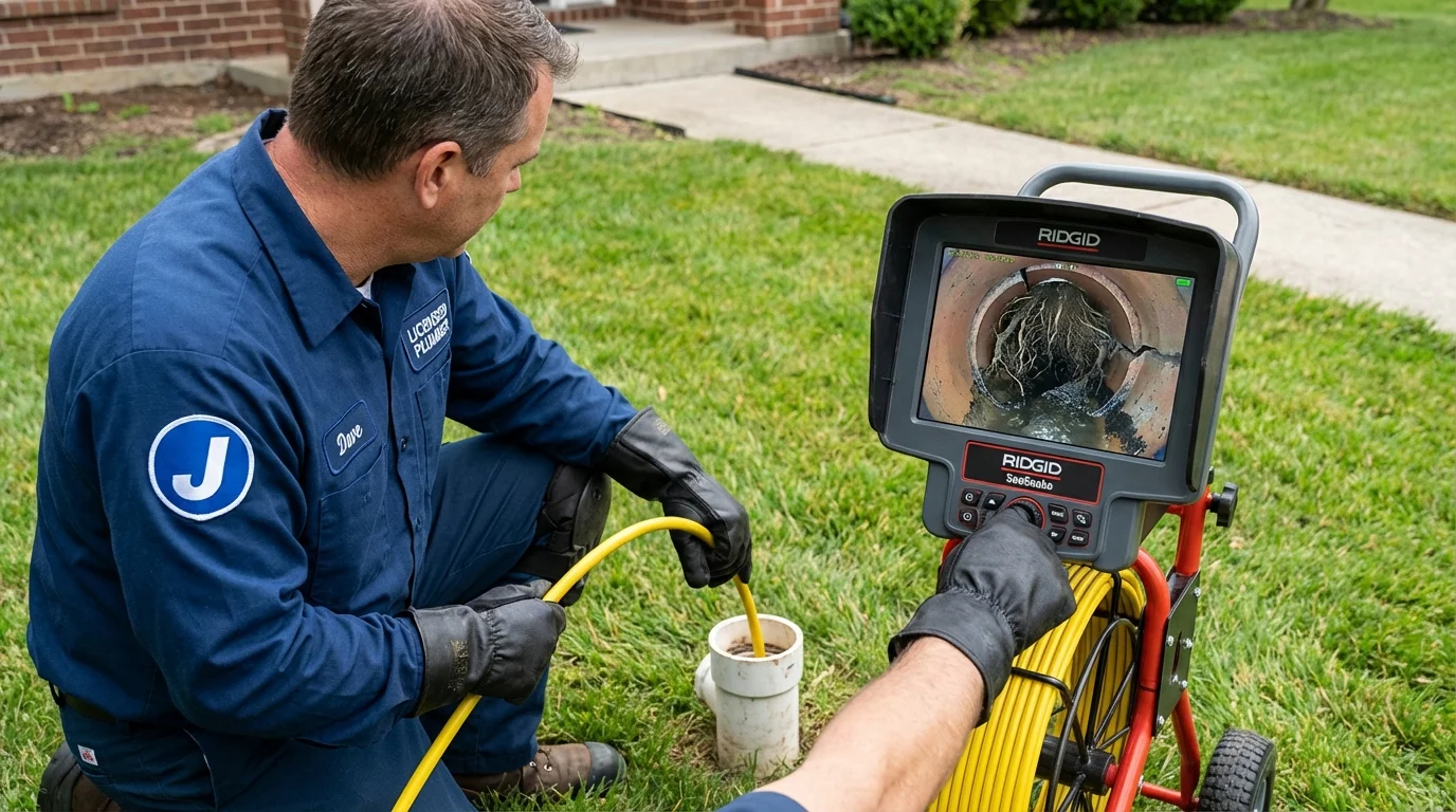 Sewer camera inspection being performed by Johns Plumbing LLC in Moncks Corner
