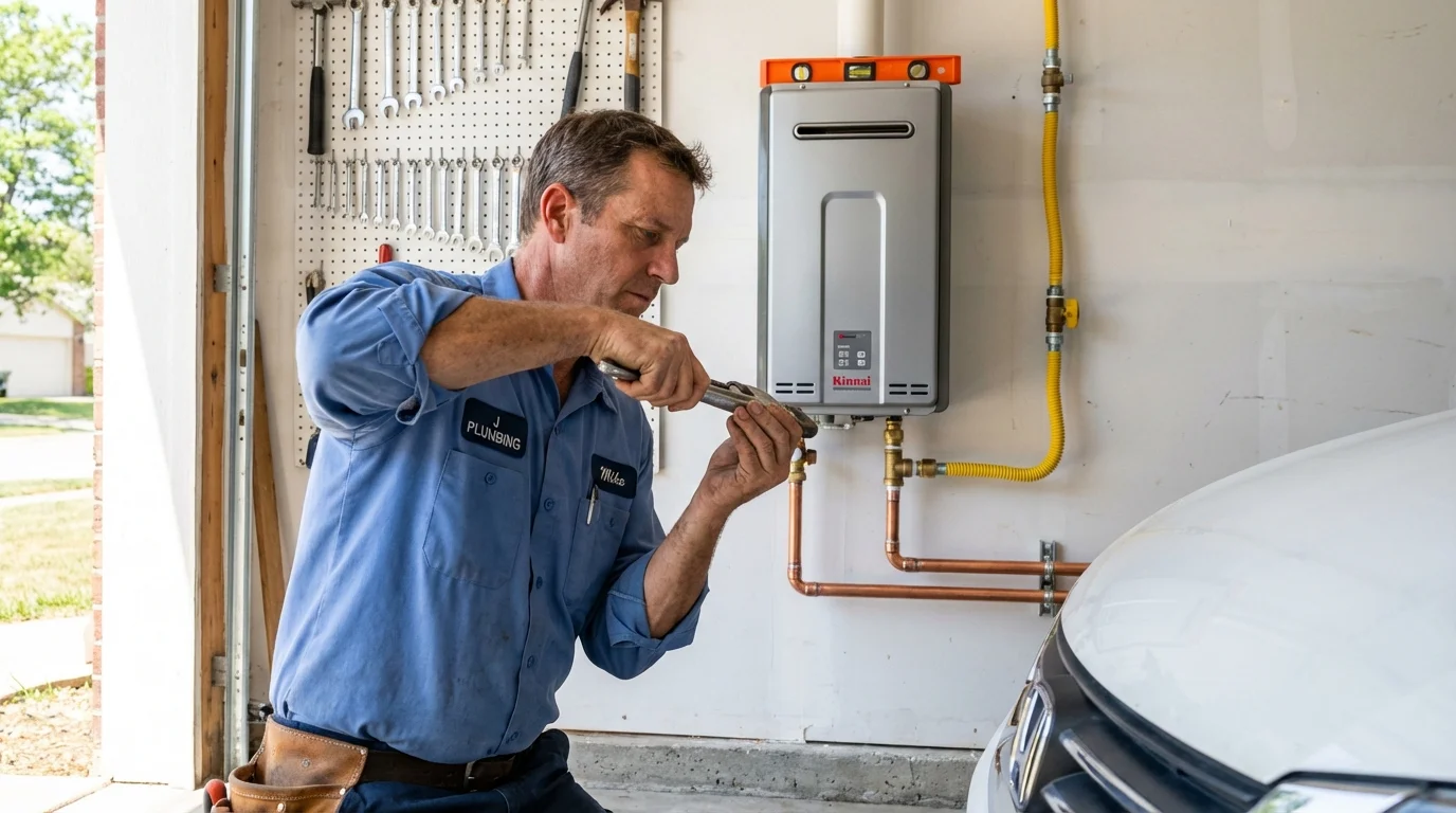 Tankless water heater installation by a Johns Plumbing LLC plumber in Moncks Corner